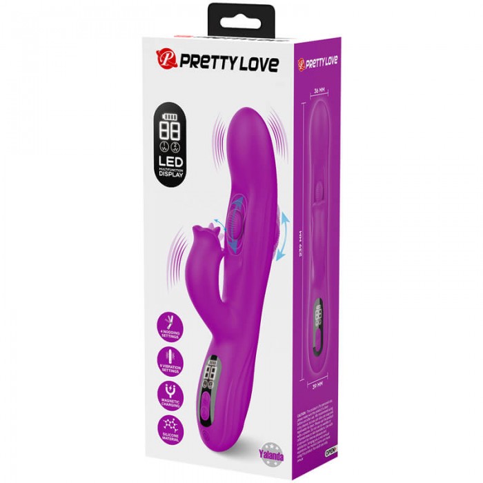 PRETTY LOVE - Yalanda LED Display Nodding Vibration Massager (Chargeable - Purple) PRETTY LOVE - Yalanda LED Display Nodding Vibration Massager (Chargeable - Purple)