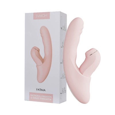 USA SVAKOM - Fatima Sucking Retractable Heating Vibrator (Chargeable - Pink) USA SVAKOM - Fatima Sucking Retractable Heating Vibrator (Chargeable - Pink)