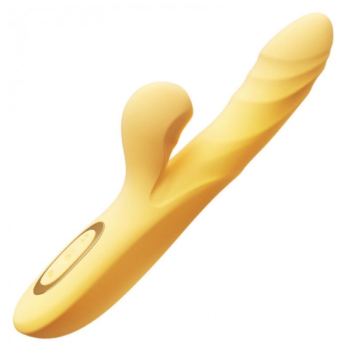 MizzZee - Love Pleasure Vibrating Thrusting Swinging Suction Warming Wand (Chargeable - Yellow) MizzZee - Love Pleasure Vibrating Thrusting Swinging Suction Warming Wand (Chargeable - Yellow)