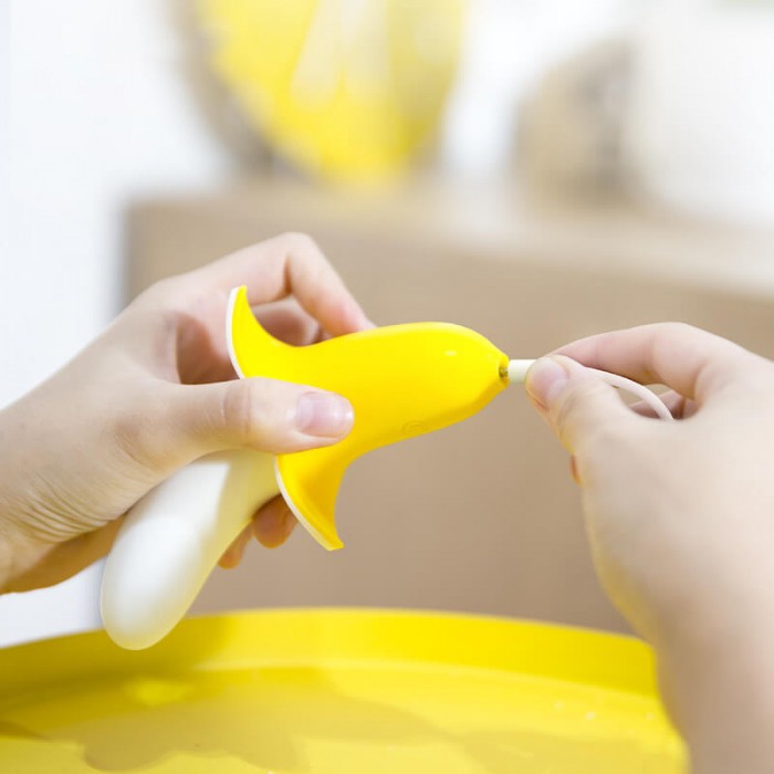YY Horse - Little Banana Vibrator Wand (Chargeable - Yellow)