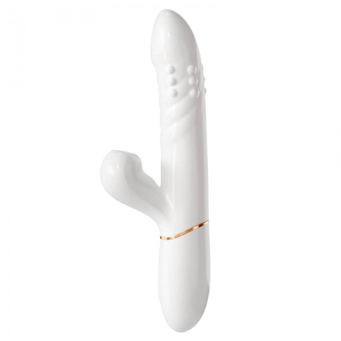 MizzZee - Yiyue Thrusting Suction Rotating Beads Vibrator Wand (Chargeable - White) MizzZee - Yiyue Thrusting Suction Rotating Beads Vibrator Wand (Chargeable - White)