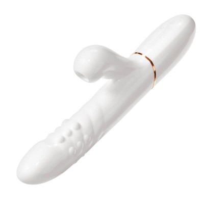 MizzZee - Yiyue Thrusting Suction Rotating Beads Vibrator Wand (Chargeable - White) MizzZee - Yiyue Thrusting Suction Rotating Beads Vibrator Wand (Chargeable - White)