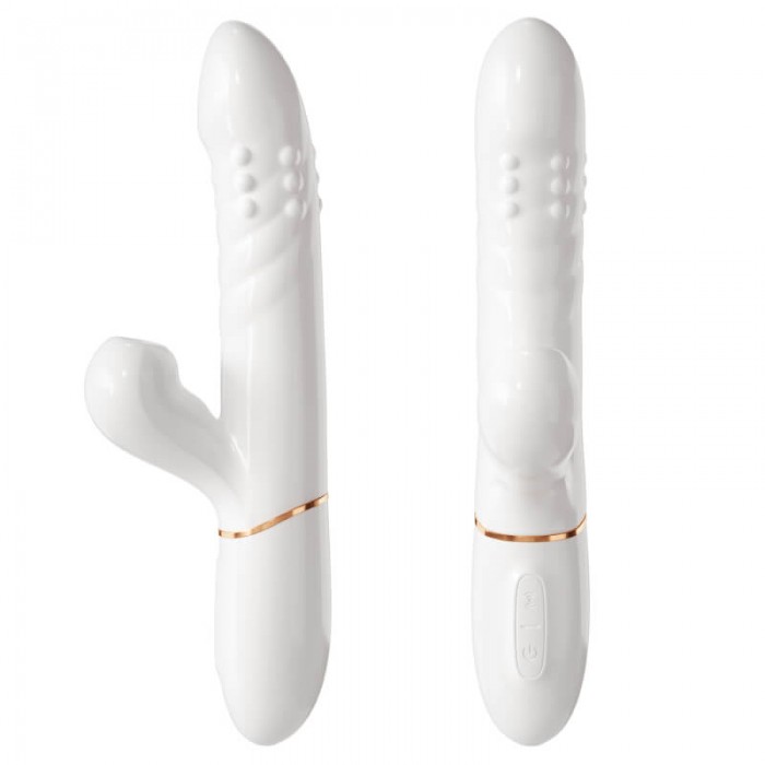 MizzZee - Yiyue Thrusting Suction Rotating Beads Vibrator Wand (Chargeable - White) MizzZee - Yiyue Thrusting Suction Rotating Beads Vibrator Wand (Chargeable - White)