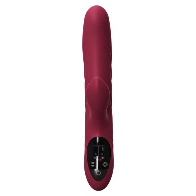 MizzZee - Touchscreen Heating Suction Retractable Wand Vibrator (Chargeable - Red)