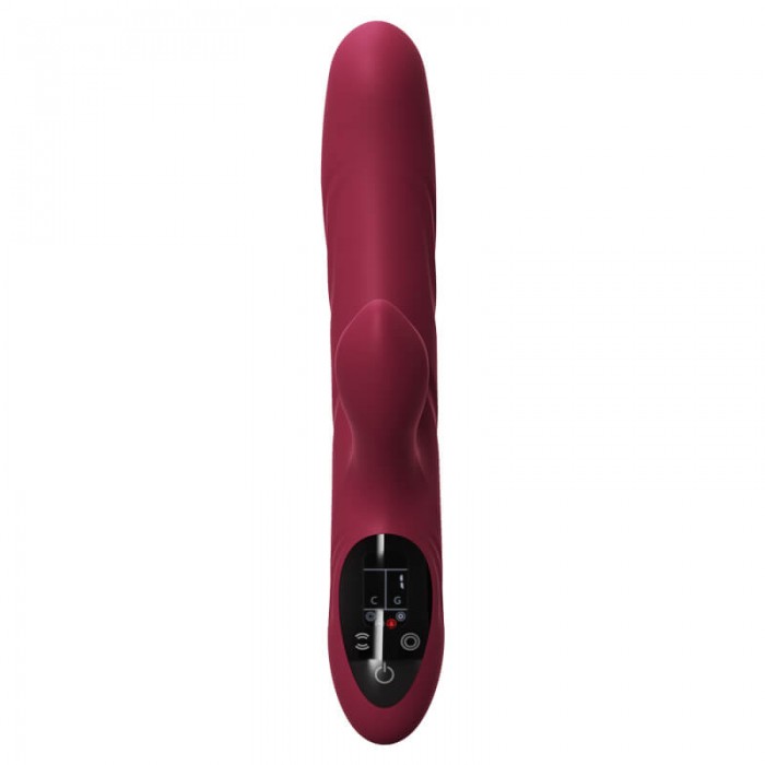 MizzZee - Touchscreen Heating Suction Retractable Wand Vibrator (Chargeable - Red) MizzZee - Touchscreen Heating Suction Retractable Wand Vibrator (Chargeable - Red)