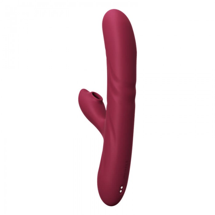 MizzZee - Touchscreen Heating Suction Retractable Wand Vibrator (Chargeable - Red) MizzZee - Touchscreen Heating Suction Retractable Wand Vibrator (Chargeable - Red)