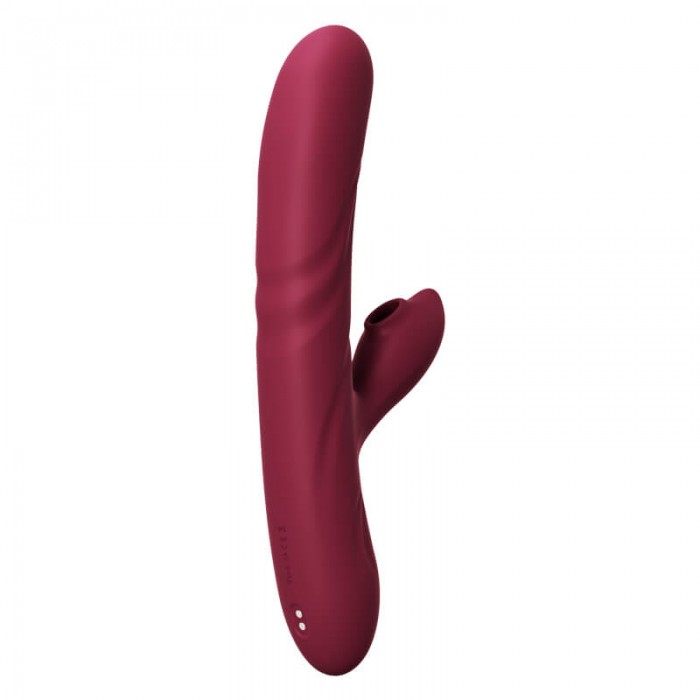 MizzZee - Touchscreen Heating Suction Retractable Wand Vibrator (Chargeable - Red) MizzZee - Touchscreen Heating Suction Retractable Wand Vibrator (Chargeable - Red)