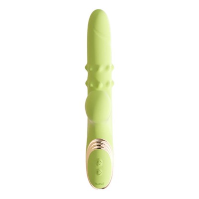 MizzZee - JingHong Thursting Sucking Vibrating Beaded Wand (Chargeable - Green)
