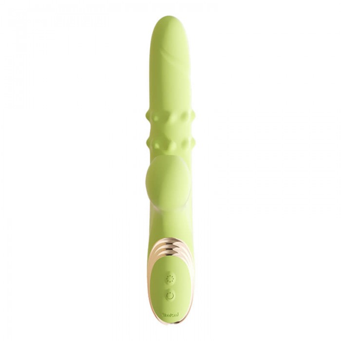 MizzZee - JingHong Thursting Sucking Vibrating Beaded Wand (Chargeable - Green)