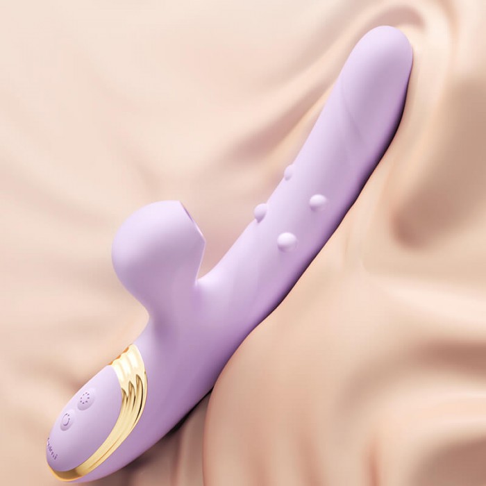MizzZee - Suction Retractable Rotate Beads Wand Vibrator (Chargeable - Purple) MizzZee - Suction Retractable Rotate Beads Wand Vibrator (Chargeable - Purple)