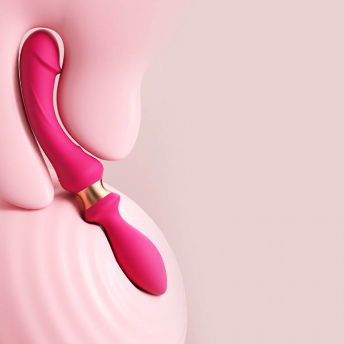 MizzZee - Dual-Head Vibrating Wand With Anal Plug (Chargeable - Red Rose) MizzZee - Dual-Head Vibrating Wand With Anal Plug (Chargeable - Red Rose)