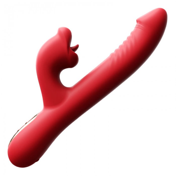 MizzZee - LipsJoy Automatic Thrusting Tongue Licking Vibrator (Chargeable - Red) MizzZee - LipsJoy Automatic Thrusting Tongue Licking Vibrator (Chargeable - Red)