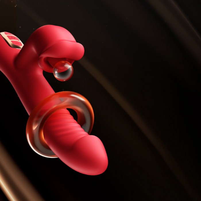 MizzZee - LipsJoy Automatic Thrusting Tongue Licking Vibrator (Chargeable - Red) MizzZee - LipsJoy Automatic Thrusting Tongue Licking Vibrator (Chargeable - Red)