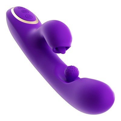 MizzZee - Spin G-Spot Lick Vibrator Wand (Chargeable - Purple)
