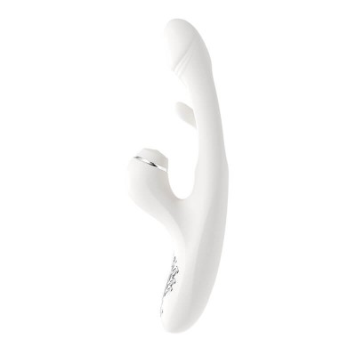 MizzZee - Swing Heating Slapping Tongue Vibration Wand (Chargeable - White)