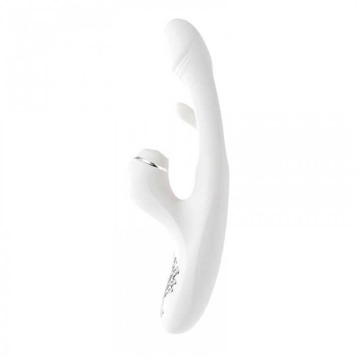 MizzZee - Swing Heating Slapping Tongue Vibration Wand (Chargeable - White)