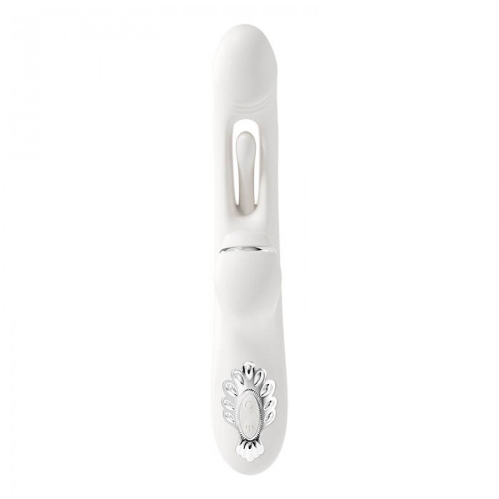MizzZee - Swing Heating Slapping Tongue Vibration Wand (Chargeable - White)