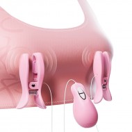 Japan A-ONE Nipple Clamp Vibrator Massager (Pink)