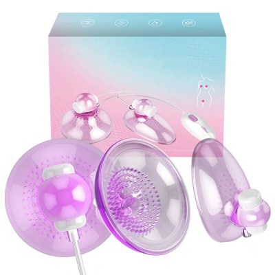 PLEASE ME - Nipple Sucker Cup + Clit Suckers Pussy Pumps With Vibrators (Chargeable - Purple) PLEASE ME - Nipple Sucker Cup + Clit Suckers Pussy Pumps With Vibrators (Chargeable - Purple)