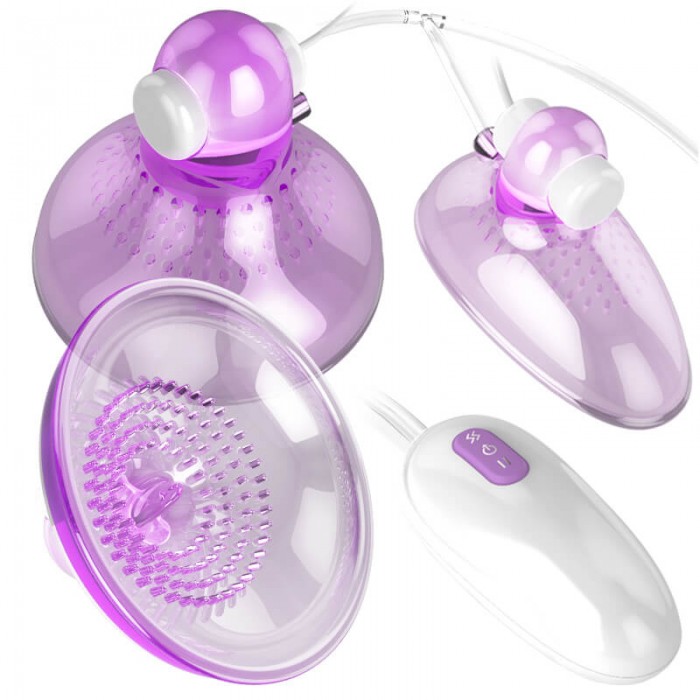 PLEASE ME - Nipple Sucker Cup + Clit Suckers Pussy Pumps With Vibrators (Chargeable - Purple) PLEASE ME - Nipple Sucker Cup + Clit Suckers Pussy Pumps With Vibrators (Chargeable - Purple)