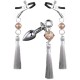 MizzZee - Bell Nipple Clamp Anal Plug Tassels Set