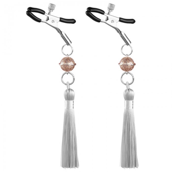 MizzZee - Bell Nipple Clamp Anal Plug Tassels Set