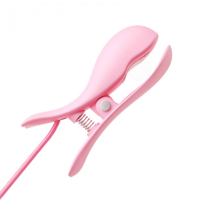 MizzZee - Electro Shock Vibrating Nipple Clamps (Chargeable - Pink)