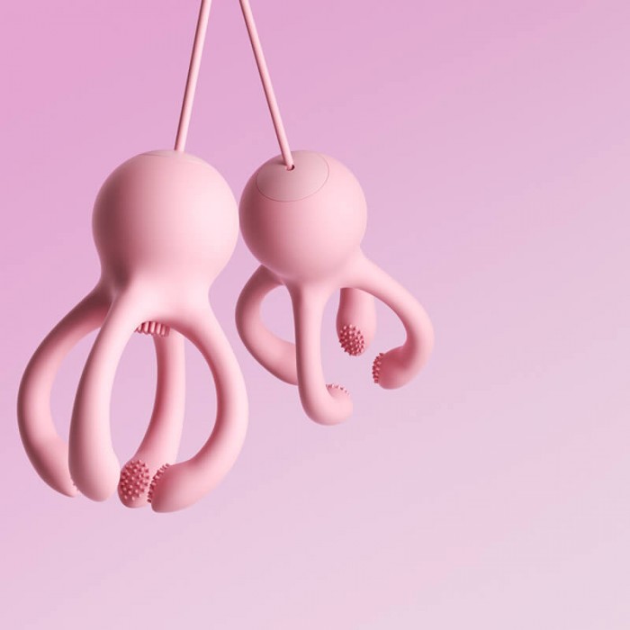 MizzZee - Tiny Octopus Breast Stimulator (USB Power Supply - Pink)