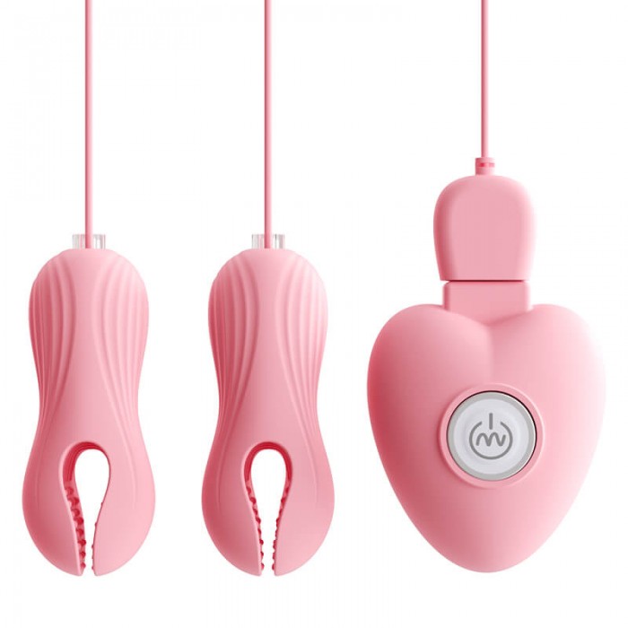 MizzZee - HeartJoy Vibrating Nipple Clamps (Chargeable - Pink) MizzZee - HeartJoy Vibrating Nipple Clamps (Chargeable - Pink)