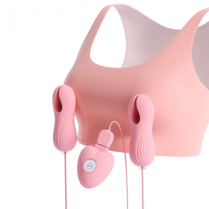 MizzZee - HeartJoy Vibrating Nipple Clamps (Chargeable - Pink) MizzZee - HeartJoy Vibrating Nipple Clamps (Chargeable - Pink)