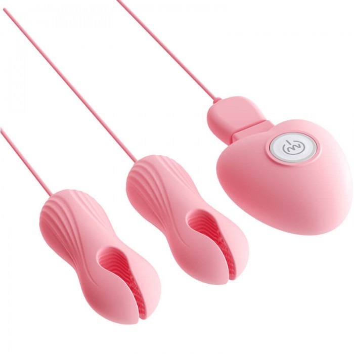 MizzZee - HeartJoy Vibrating Nipple Clamps (Chargeable - Pink) MizzZee - HeartJoy Vibrating Nipple Clamps (Chargeable - Pink)