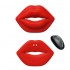 MizzZee - Wireless Lip-Shaped Nipple Clamp Massager (Chargeable - Red)