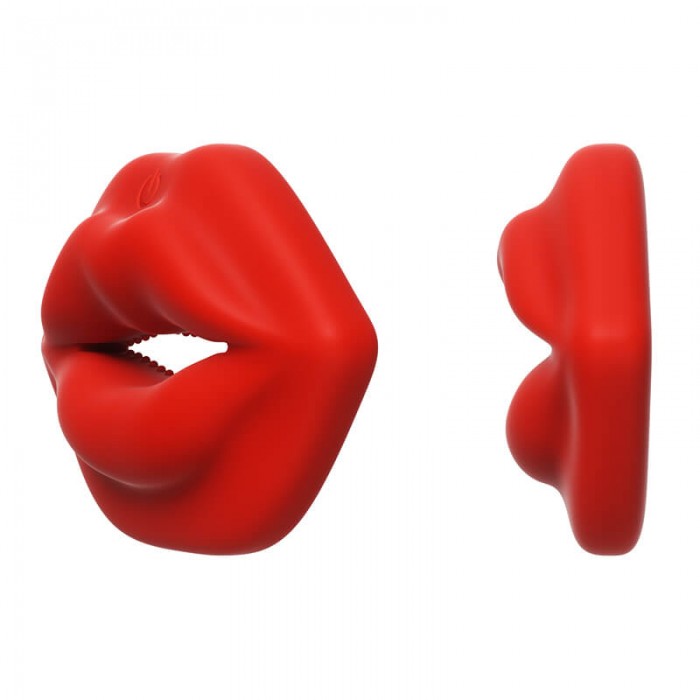 MizzZee - Wireless Lip-Shaped Nipple Clamp Massager (Chargeable - Red)