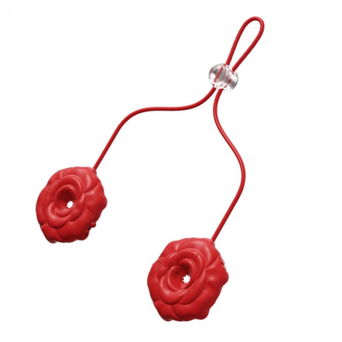 MizzZee - Rose Nipple Clamps Breast Massage (Smart APP Model - Chargeable)