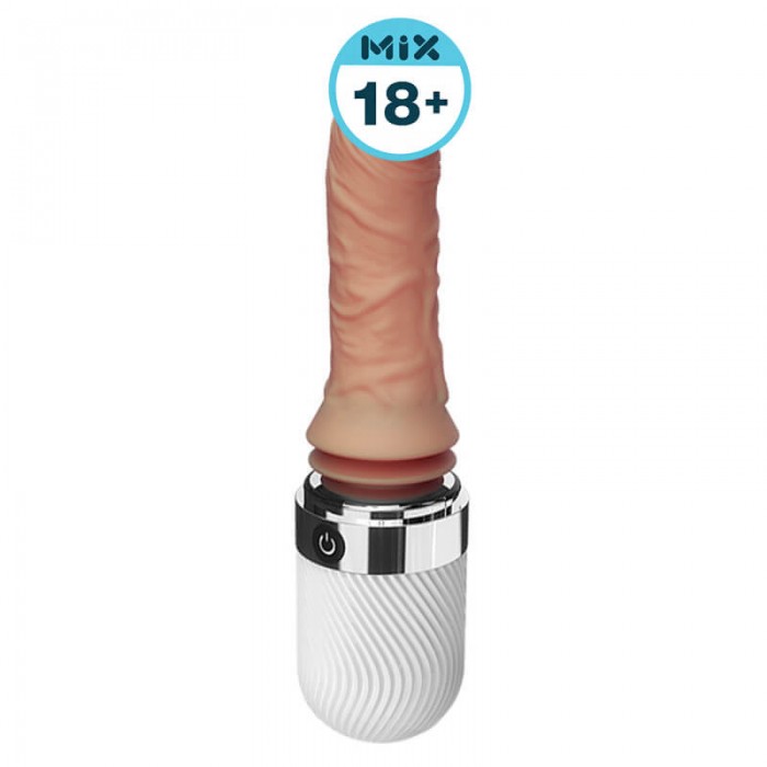 DIBE - Automatic Thrusting Heating Realistic Dildo Vibrator Sex Machine (L:11.5cm - D:3.5cm)