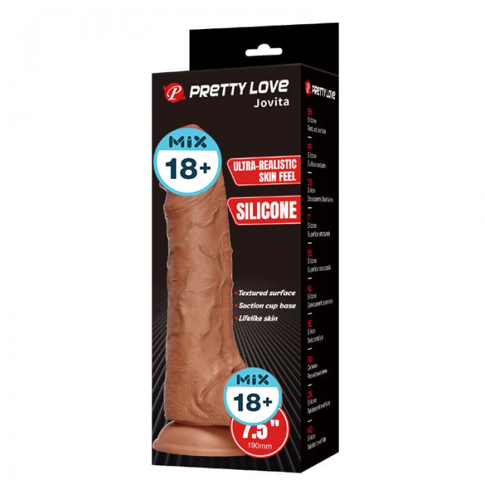 PRETTY LOVE - Jovita Ultra-Realistic Silicone Dildo (L:19cm - D:3.3cm)