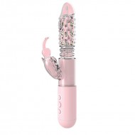 MIZZZEE - Powerful Butterfly Love Retractable Rotating Vibrator (Chargeable - Pink)