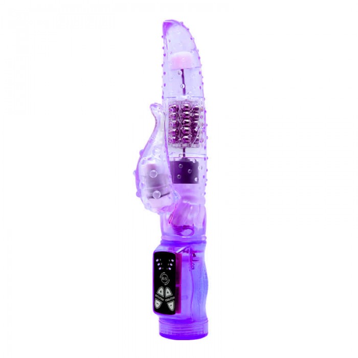 BAILE - QUEEN LOVE Swing Rotating Beads Vibrator (Battery - Purple)