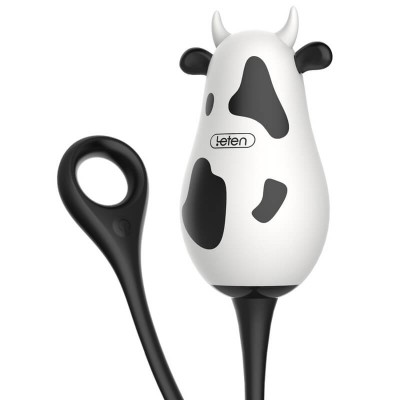 HK LETEN Animals Series Of Cute Cow Long Vibrating Egg (Chargeable - Cute Cow)