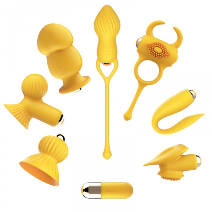 HK LETEN - 7 Pieces Set Multifunction Kit For Couple (Chargeable - Yellow) HK LETEN - 7 Pieces Set Multifunction Kit For Couple (Chargeable - Yellow)