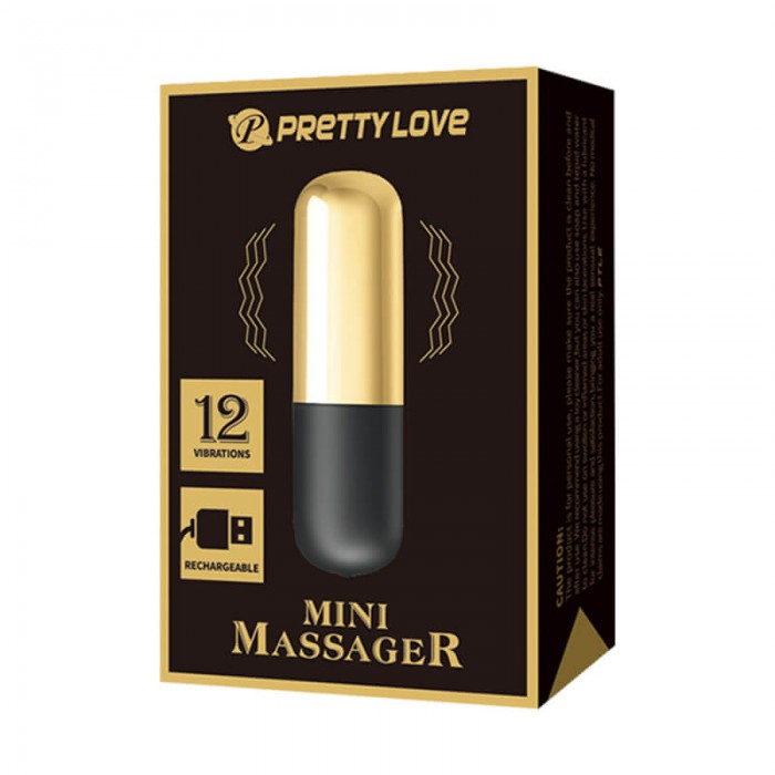 PRETTY LOVE - Mini Massage Vibrator (Chargeable - Gold)