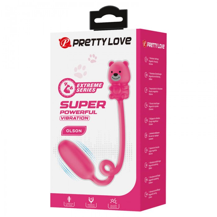 PRETTY LOVE - OLSON Super Powerful Vibration Eggs (Chargeable - Red Rose) 