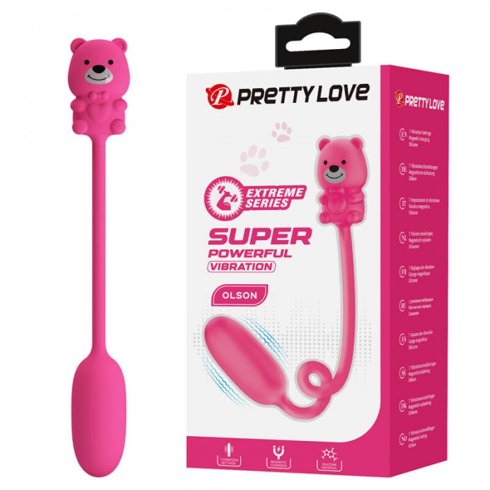 PRETTY LOVE - OLSON Super Powerful Vibration Eggs (Chargeable - Red Rose) 