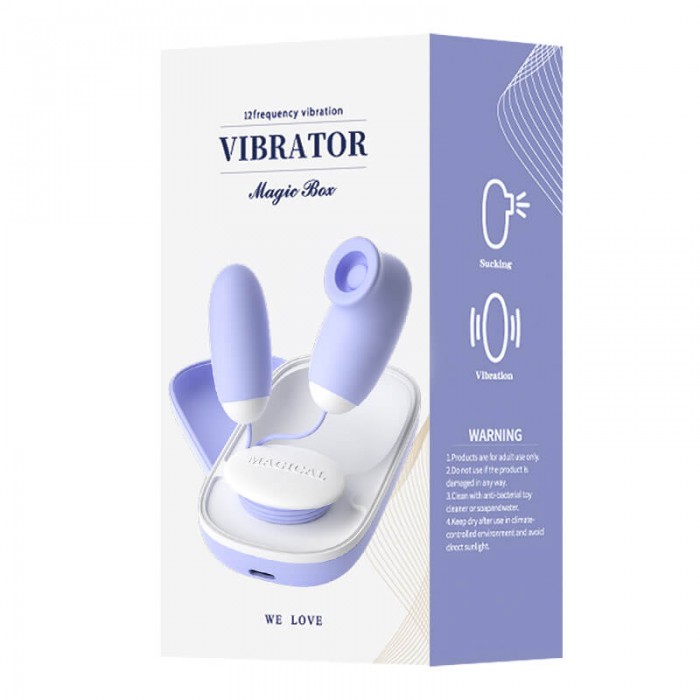 LILO - Magic Box C Suction Dual Vibrating Eggs (Chargeable - Blue) LILO - Magic Box C Suction Dual Vibrating Eggs (Chargeable - Blue)
