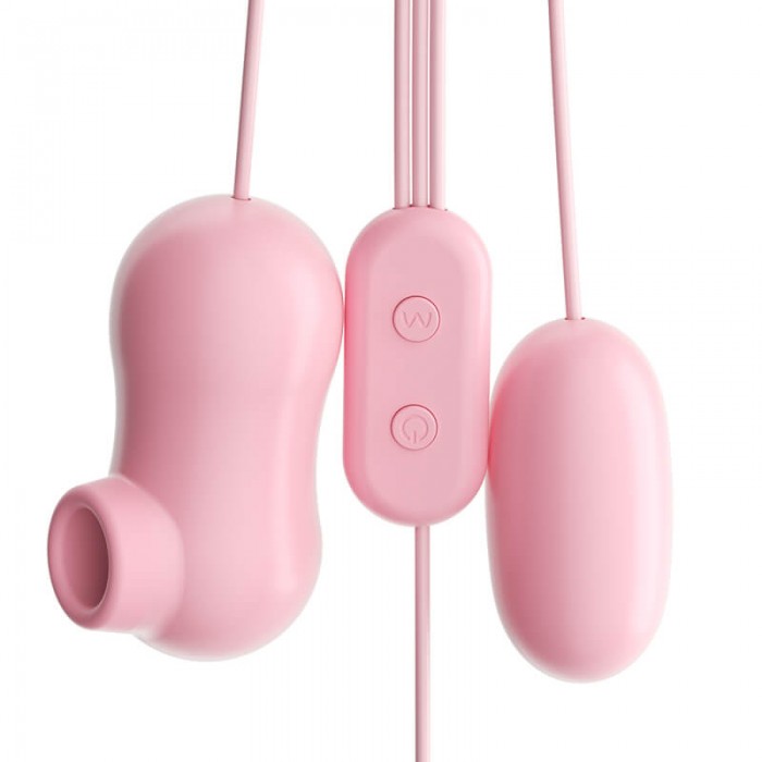 MizzZee - Twin Sucking Vibrating Eggs (USB Power Supply - Pink) MizzZee - Twin Sucking Vibrating Eggs (USB Power Supply - Pink)