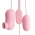 MizzZee - Twin Sucking Vibrating Eggs (USB Power Supply - Pink)