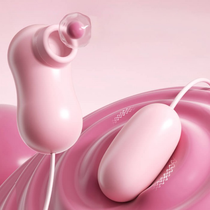 MizzZee - Twin Sucking Vibrating Eggs (USB Power Supply - Pink) MizzZee - Twin Sucking Vibrating Eggs (USB Power Supply - Pink)