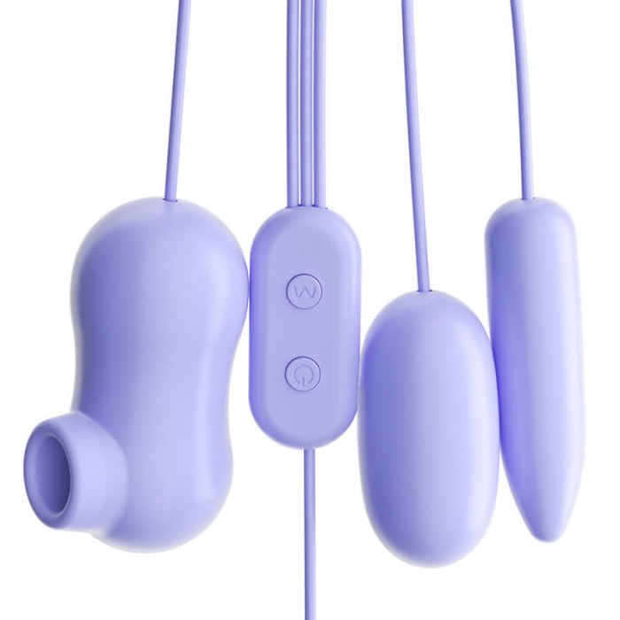 MizzZee - Triple Stimulation Suction Vibrating Eggs (USB Power Supply - Purple) MizzZee - Triple Stimulation Suction Vibrating Eggs (USB Power Supply - Purple)