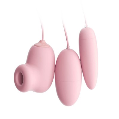 Ankni - Amusing Suction Triple Vibrating Eggs (USB Power Supply)