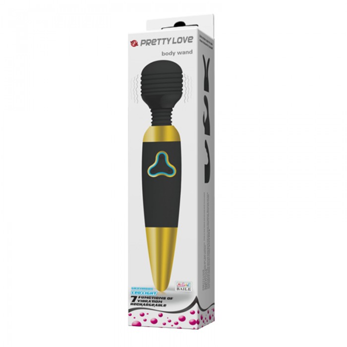 PRETTY LOVE - Vermeer Vibrating Wand Massager (Chargeable - Black Gold) PRETTY LOVE - Vermeer Vibrating Wand Massager (Chargeable - Black Gold)